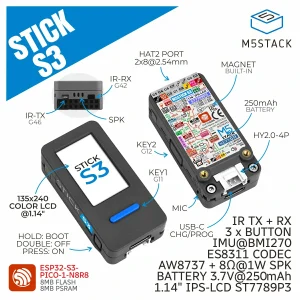 M5StickS3 ESP32S3 Mini IoT Dev Kit