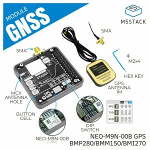 GNSS Module with Barometric Pressure, IMU, Magnetometer Sensors (NEO-M9N, BMP280, BMI270, BMM150)