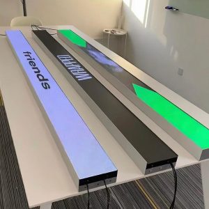 P2.5 Stainless Steel RGB LED Display, Size 16 x 96cm,10x10Matrix LED.