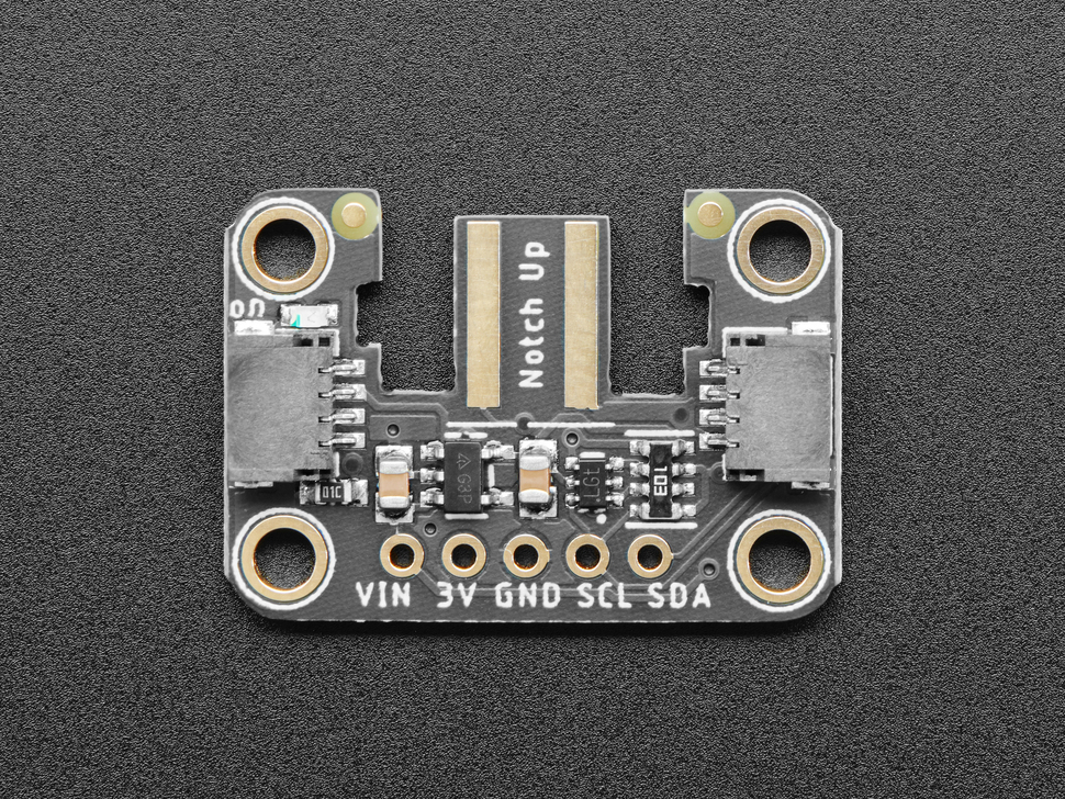Top of breakout showing components