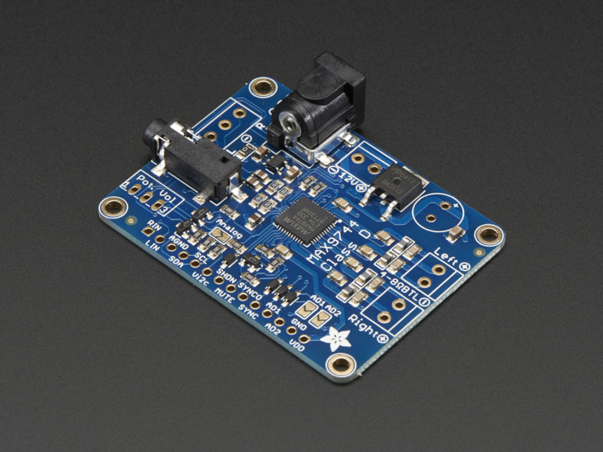Adafruit Stereo 20W Class D Audio Amplifier - MAX9744 (Product ID: 1752)