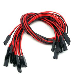 2 pin dual-female jumper wire - 300mm （10 PCs pack)